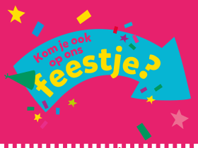 Kom je op ons feestje