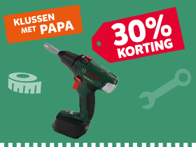 30 procent korting op geselecteerde gereedschapsets