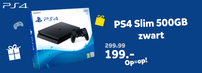 PS4 Slim 500GB zwart